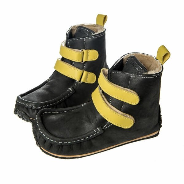 Zeazoo Yeti Black-Yellow Sheepskin winter boots R 9mm