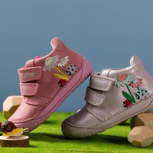 D.D.Step leather boots Red Ladybug