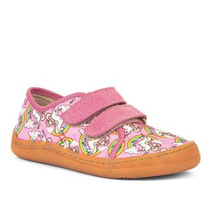 Froddo Barefoot Canvas sneakers Pink Unicorns