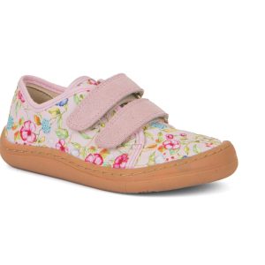 Froddo Barefoot Canvas sneakers Pink+ Flowers
