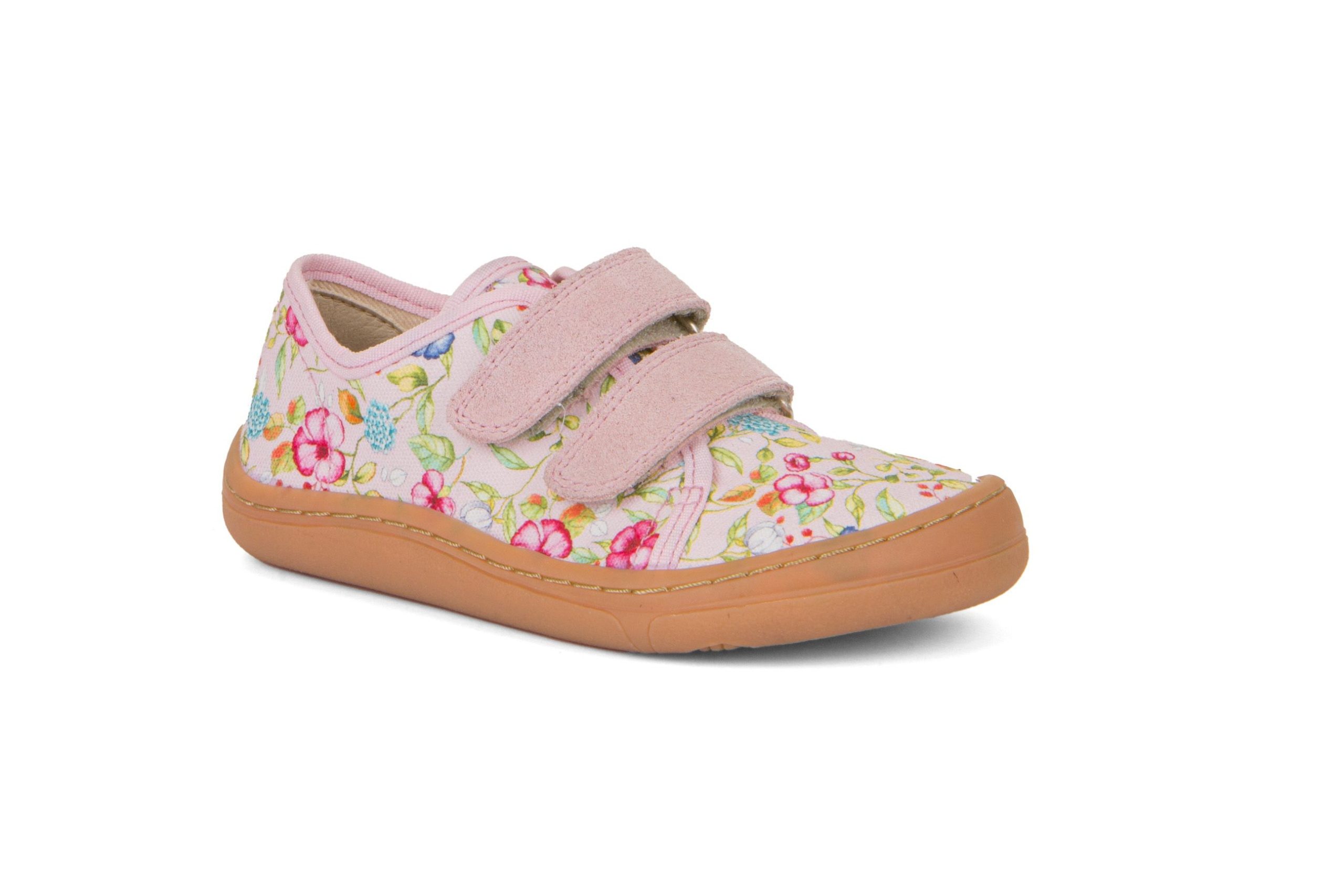 Froddo Barefoot Canvas sneakers Pink+ Flowers