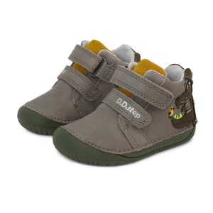 D.D.Step leather boots Grey Crocodile