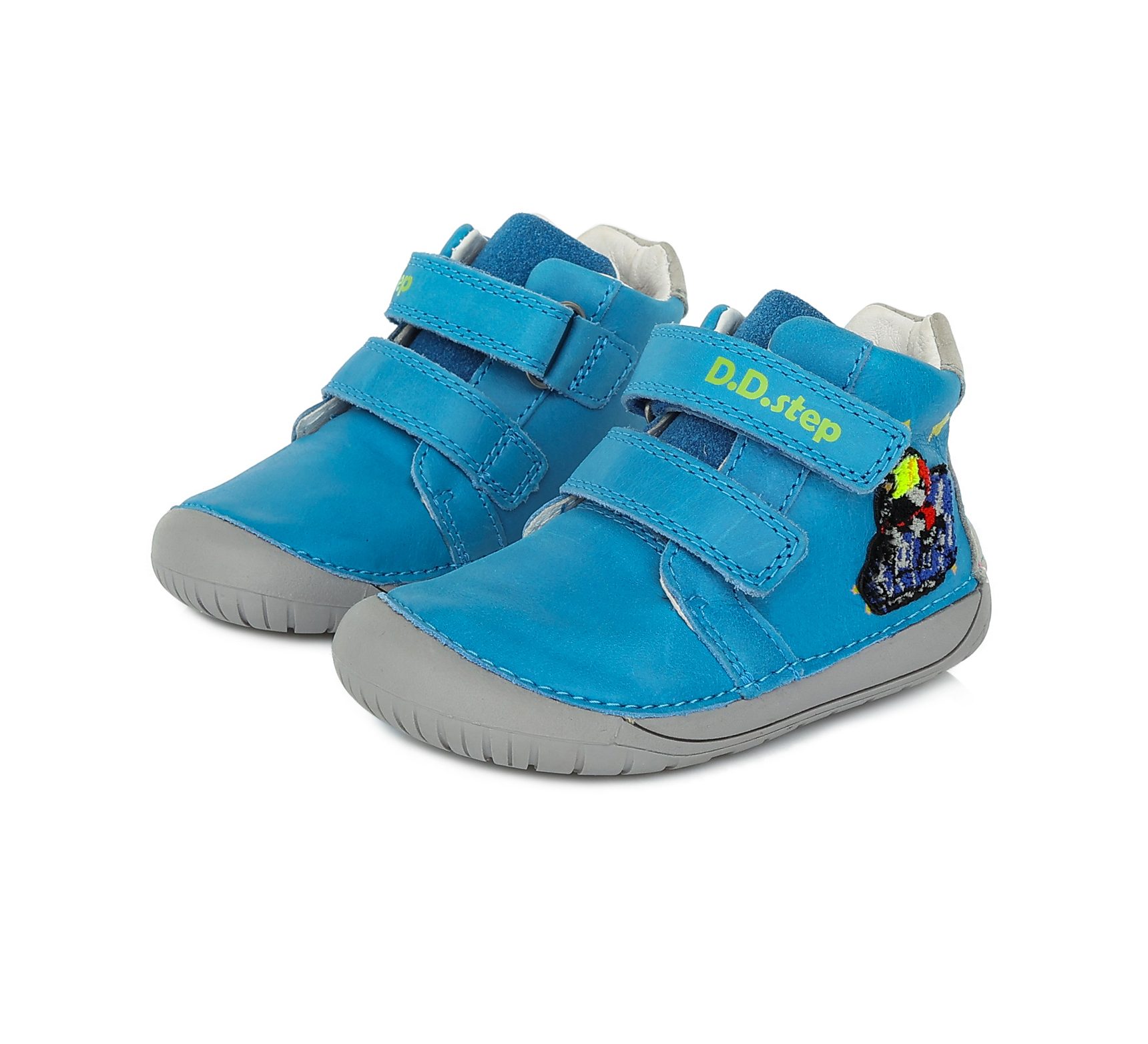 D.D.Step leather boots Sky Blue Astronaut