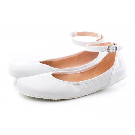 Shapen TULIP II White barefoot ballerinas – Wide