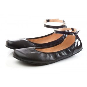 Shapen TULIP II Black barefoot ballerinas – Wide