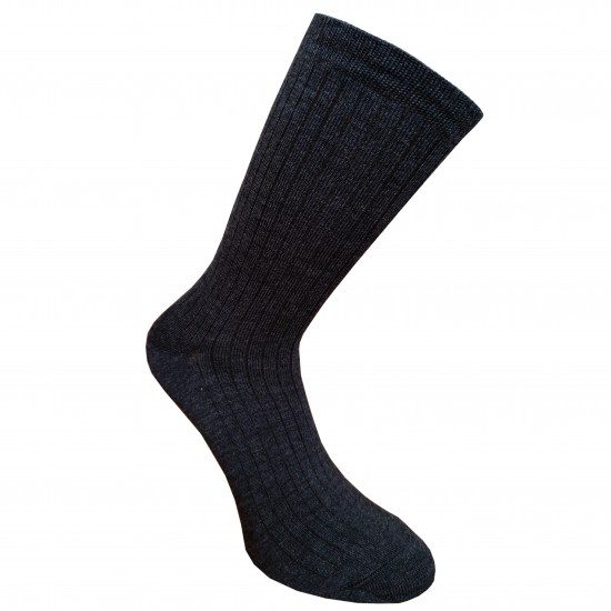 Vegateksa Very Soft Extra Fine 85% Merino Wool Ripe Pattern Socks Dark Grey Melange