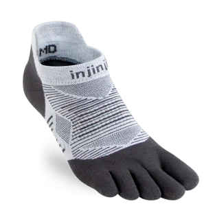 Injinji Run Lightweight No-Show Coolmax Grey toe socks