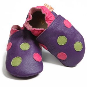 Liliputi Purple Dots shoes